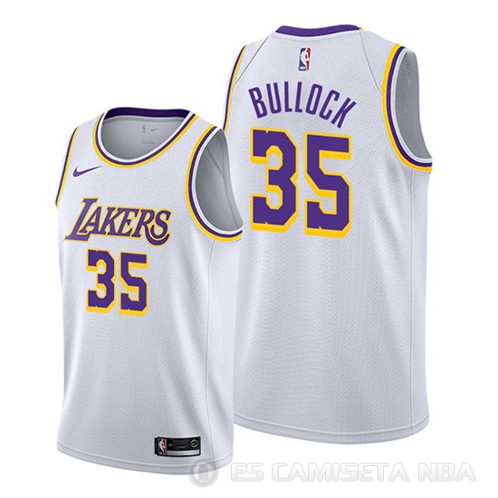 Camiseta Reggie Bullock #35 Los Angeles Lakers Association Blanco - Haga un click en la imagen para cerrar